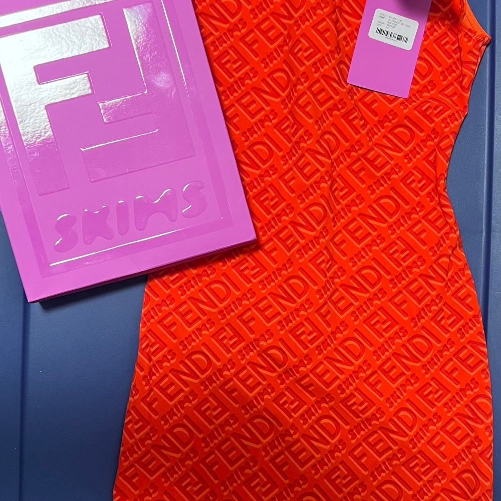 Fendi x SKIMS Sleeveless Mid Thigh Bodysuit